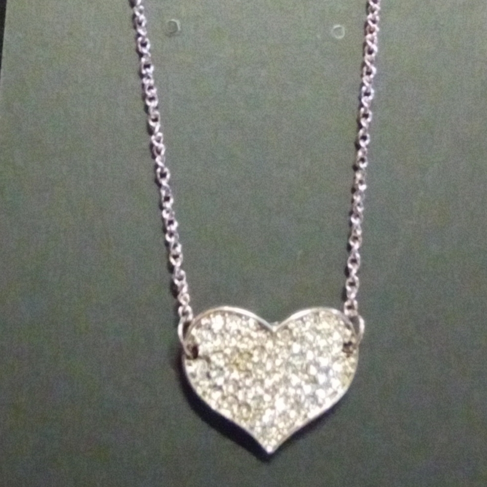 🌹Silver Crystal Heart Necklace